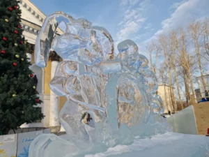 Ледовый городок. Январь 2023. Поселок Малышева
