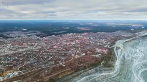 Город Асбест с высоты